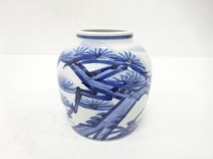 染付　松　花生(保護箱付)